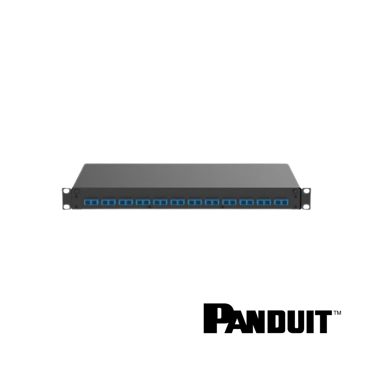 Image of PANDUIT Mini-Com® Unshielded Angled Flush Mount Modular Patch Panel | Selector (PT-FD1W12BUDSCZ)