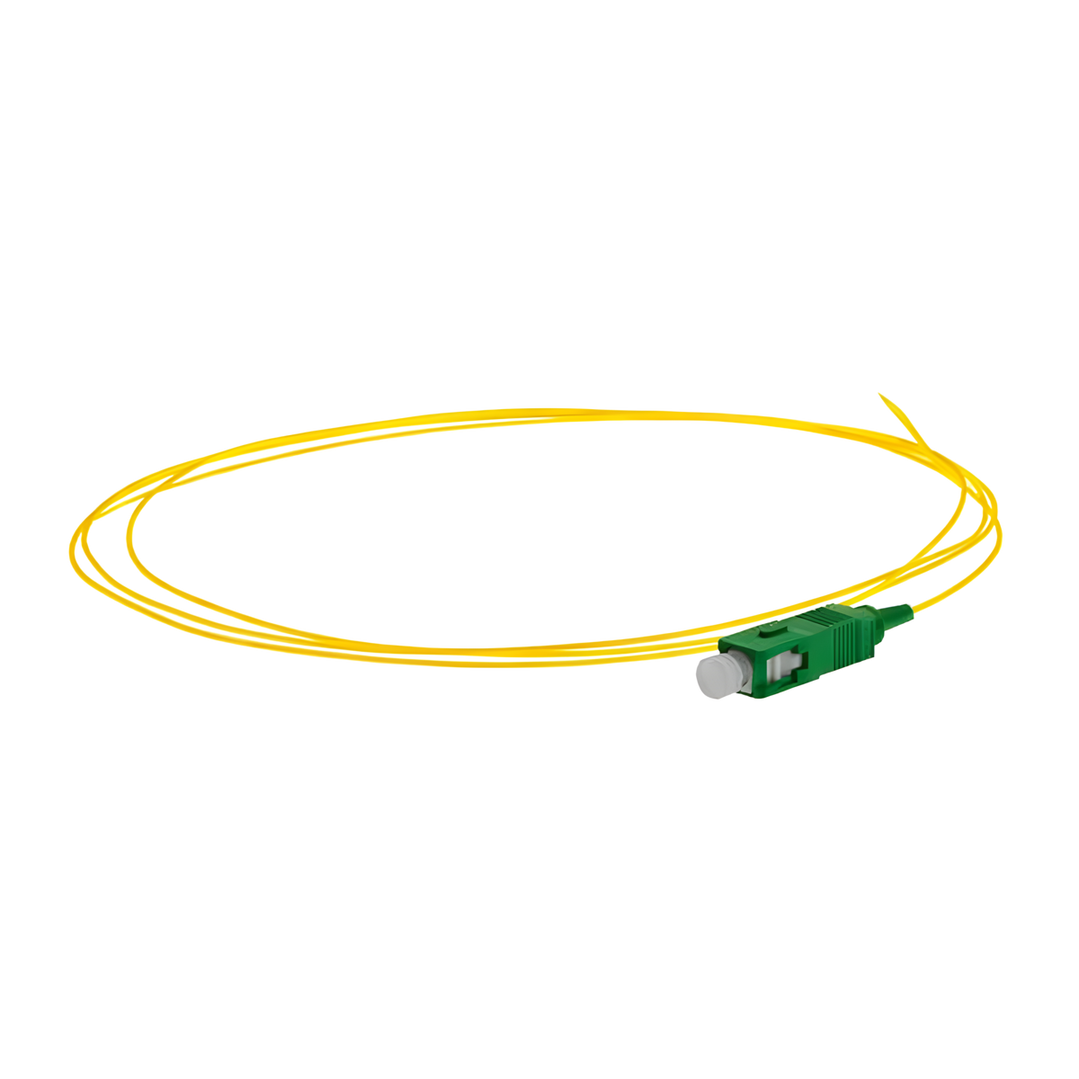 Image of SM APC Fibre Optic Pigtails 12Pack  - Selector (9-PG-SCA-1-YW-PK12)