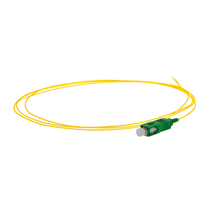 Image of SM APC Fibre Optic Pigtails 12Pack  - Selector (9-PG-SCA-1-YW-PK12)