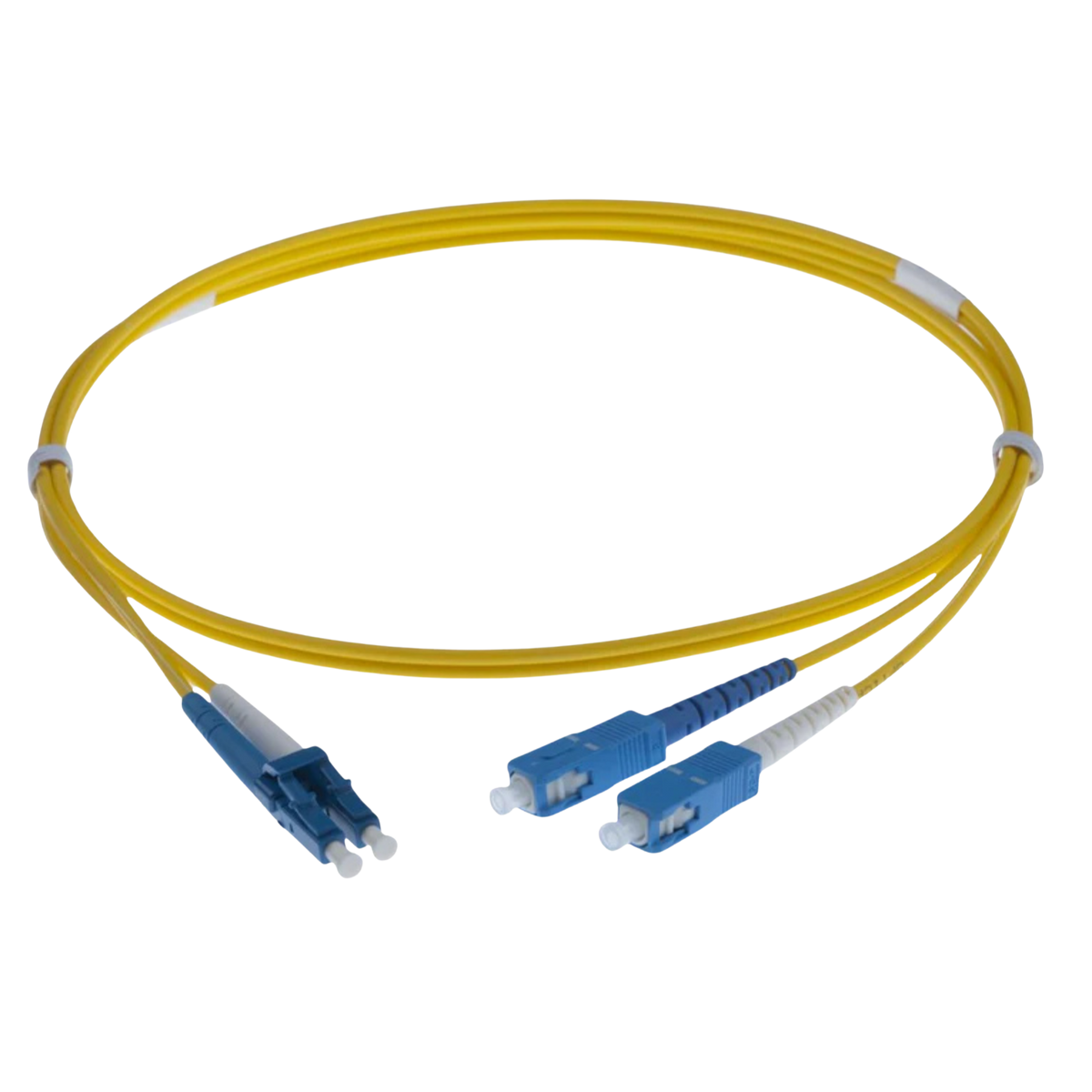 Image of SM Simplex UPC  (0.5-30m) Patch Cords (LC-SC OS2 FIBRE OPTIC PATCH CORD YELLOW)