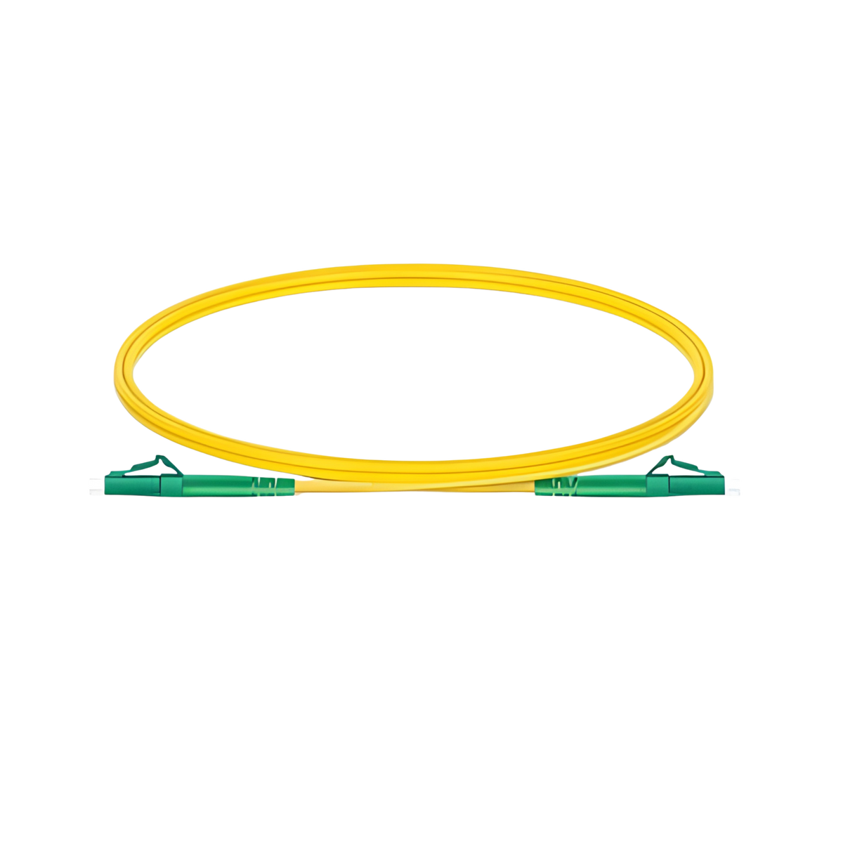 Image of NENCO OS2 FC Fibre Optic Patch Lead | Yellow (LCA-LCA SM Simplex APC (0.5m-20m) Patch Cords)
