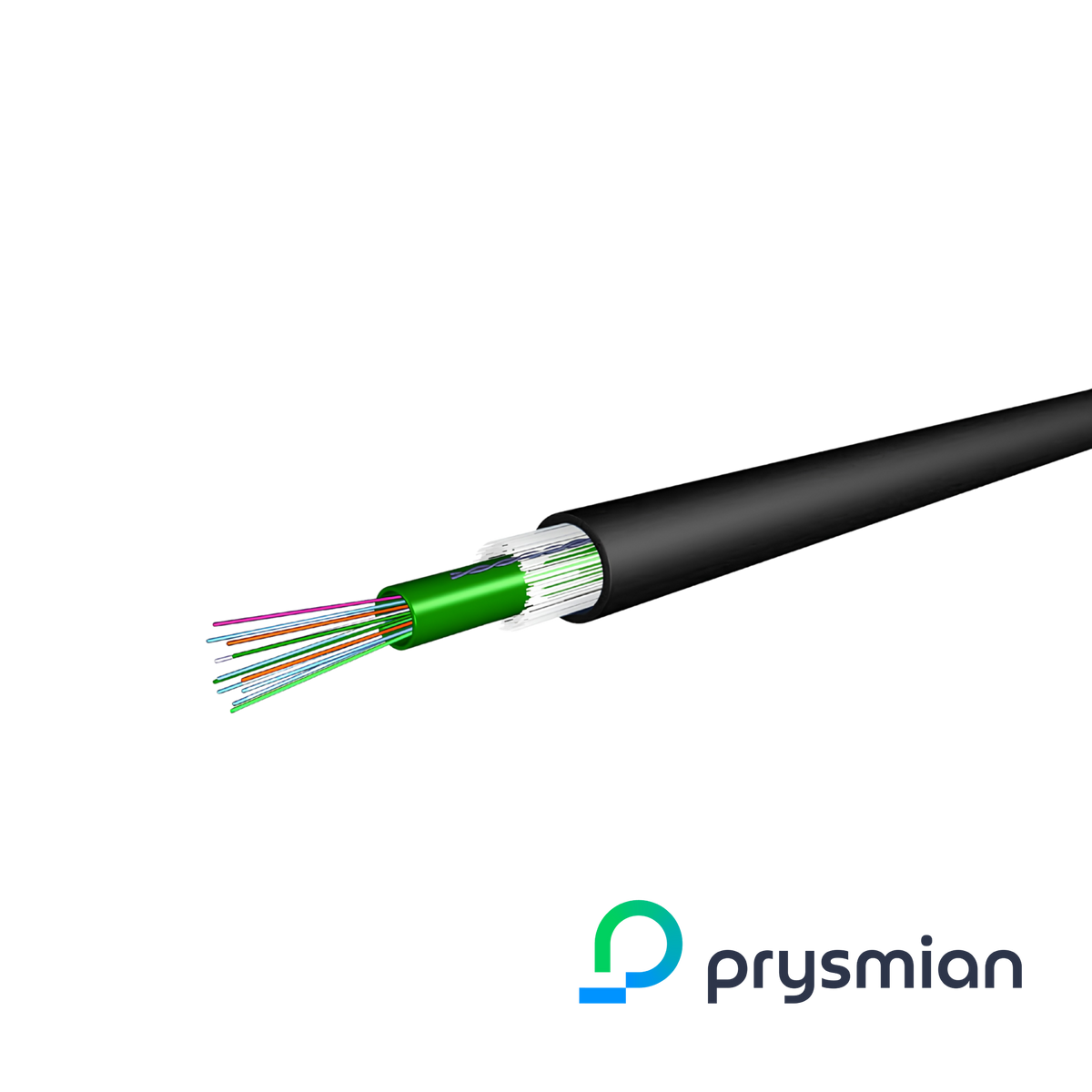 Image of Prysmian OM4 Loose Tube Cable, B2ca Rated, Black