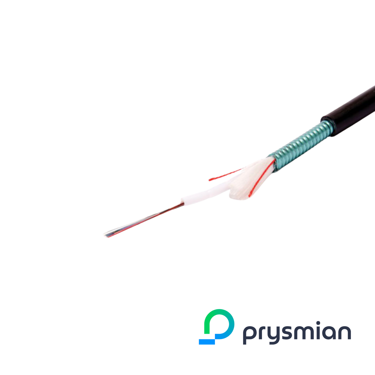Image of Prysmian OM4 Loose Tube Cable, CST Armour, B2ca, Black